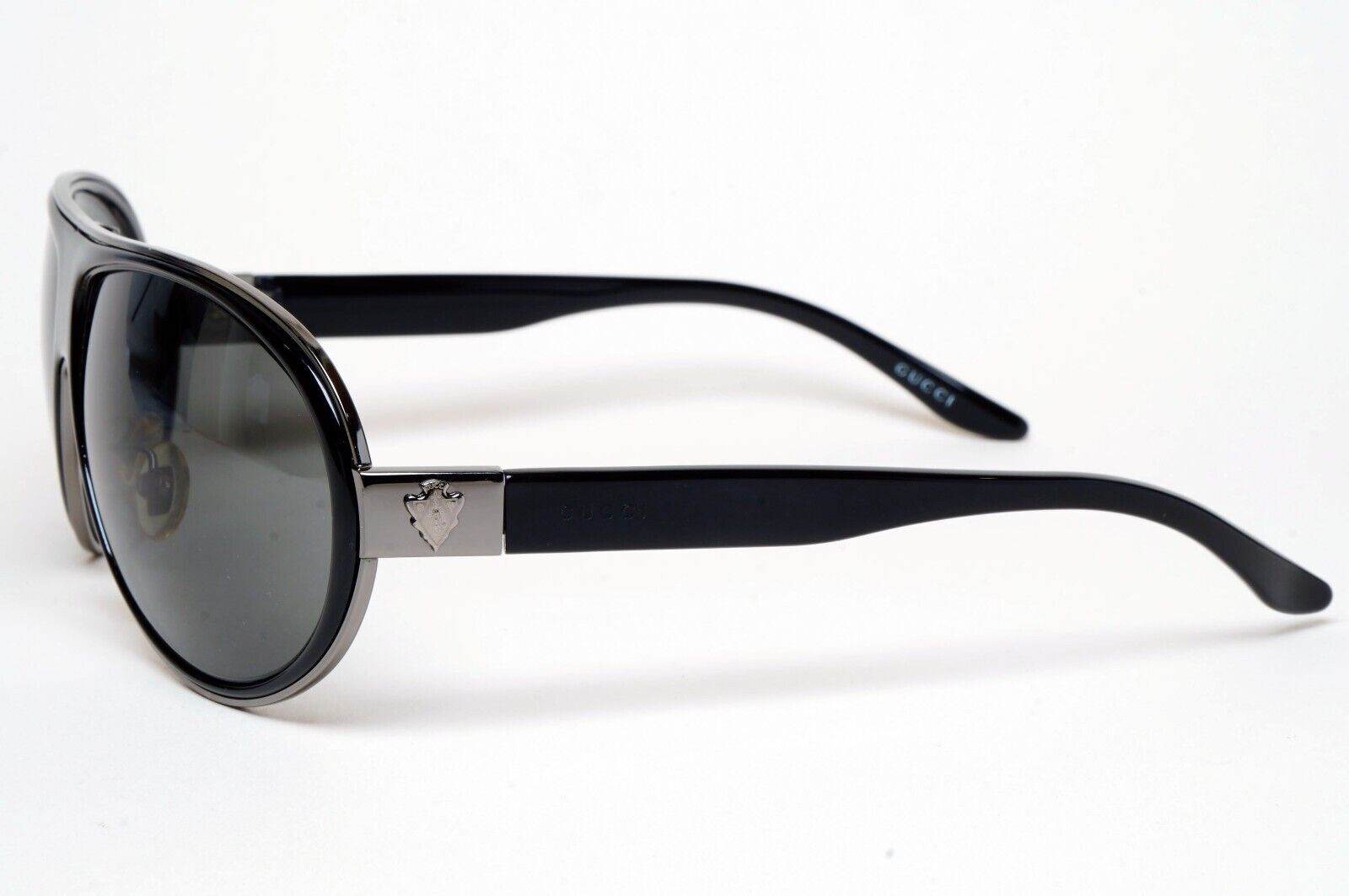 Gucci Sunglasses 2003 Vintage Black Pilot Grey Unisex GG 1890/S CVLP9 060125