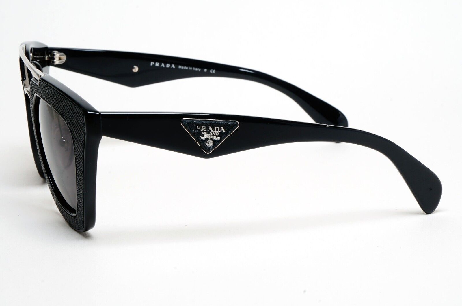 Prada Black Cinema Saffiano Leather Sunglasses PR14SS SPR 14S 1AB-0A7 151124