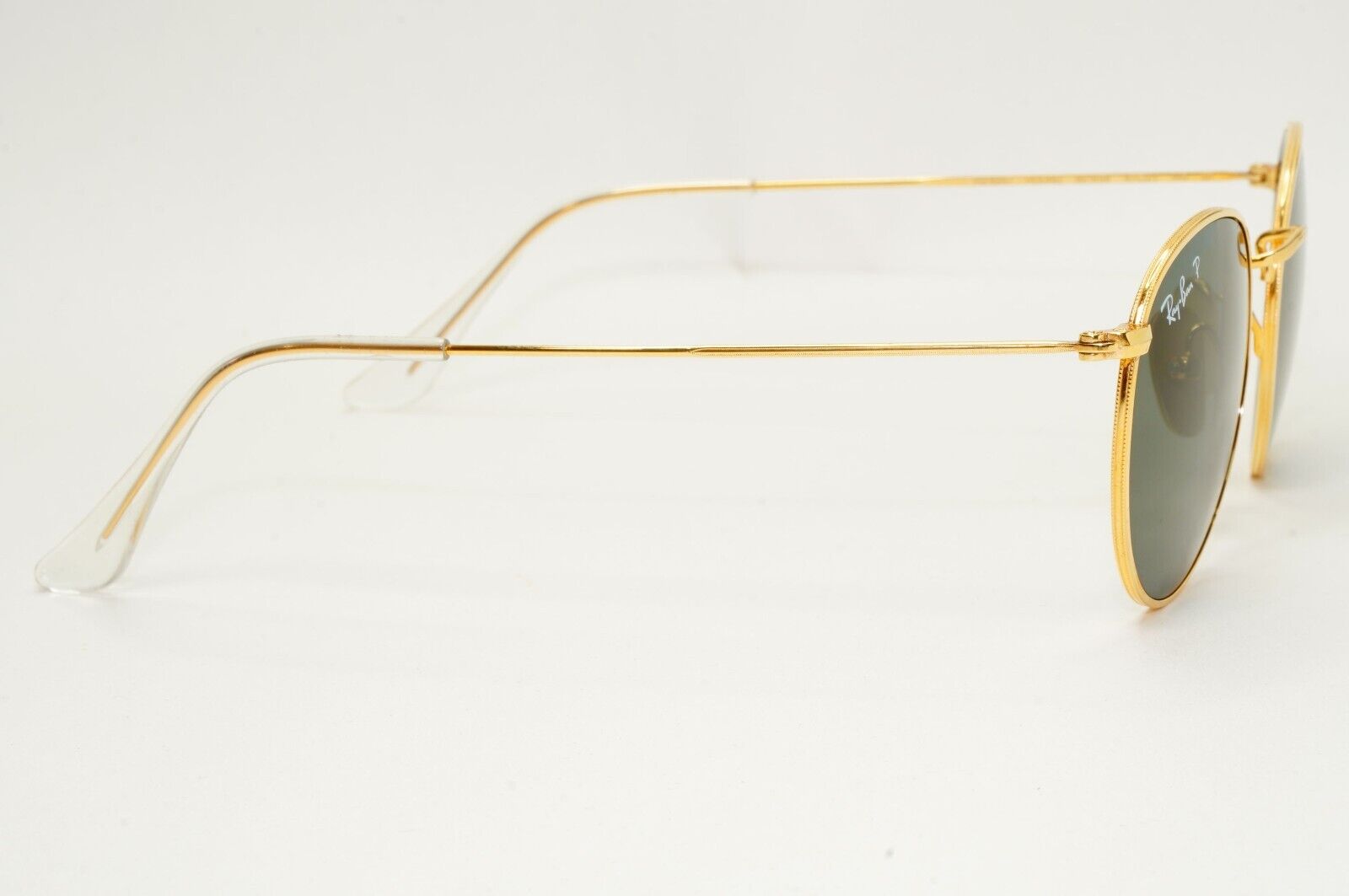 Ray-Ban Sunglasses Round Titanium Polarised Gold Green RB 8247 9216/58 47mm
