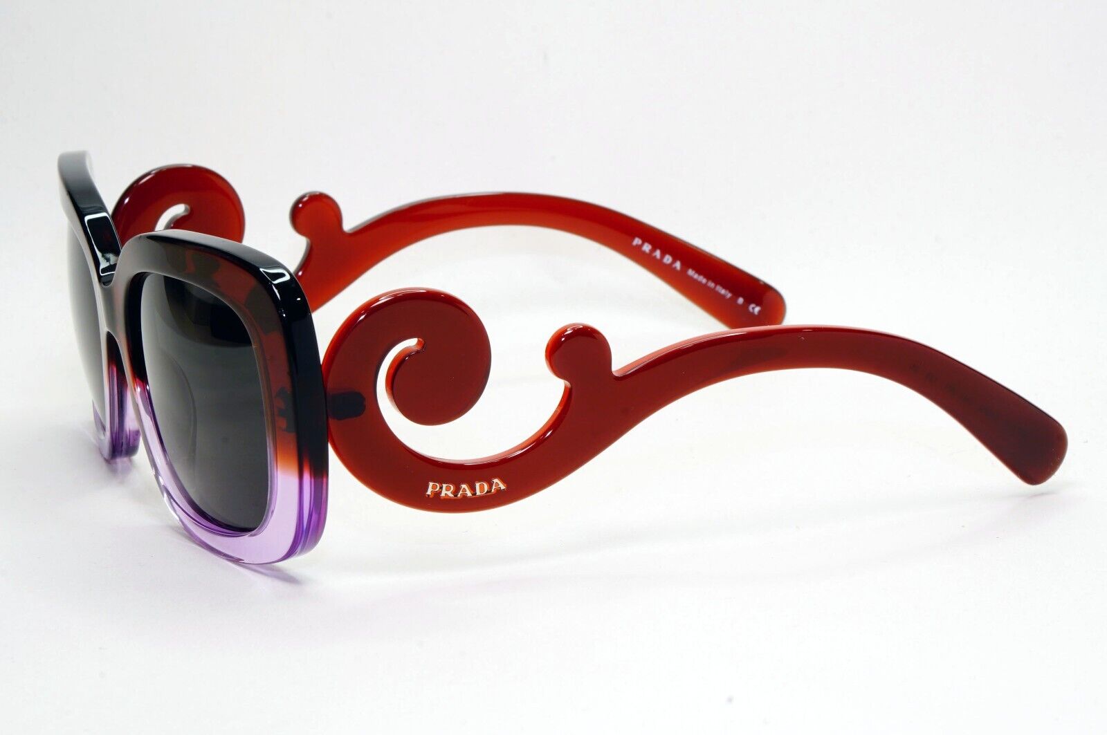 Prada Sunglasses Swirl Baroque Square Brown Black PR27OS SPR 27O OAY-6P1 120824