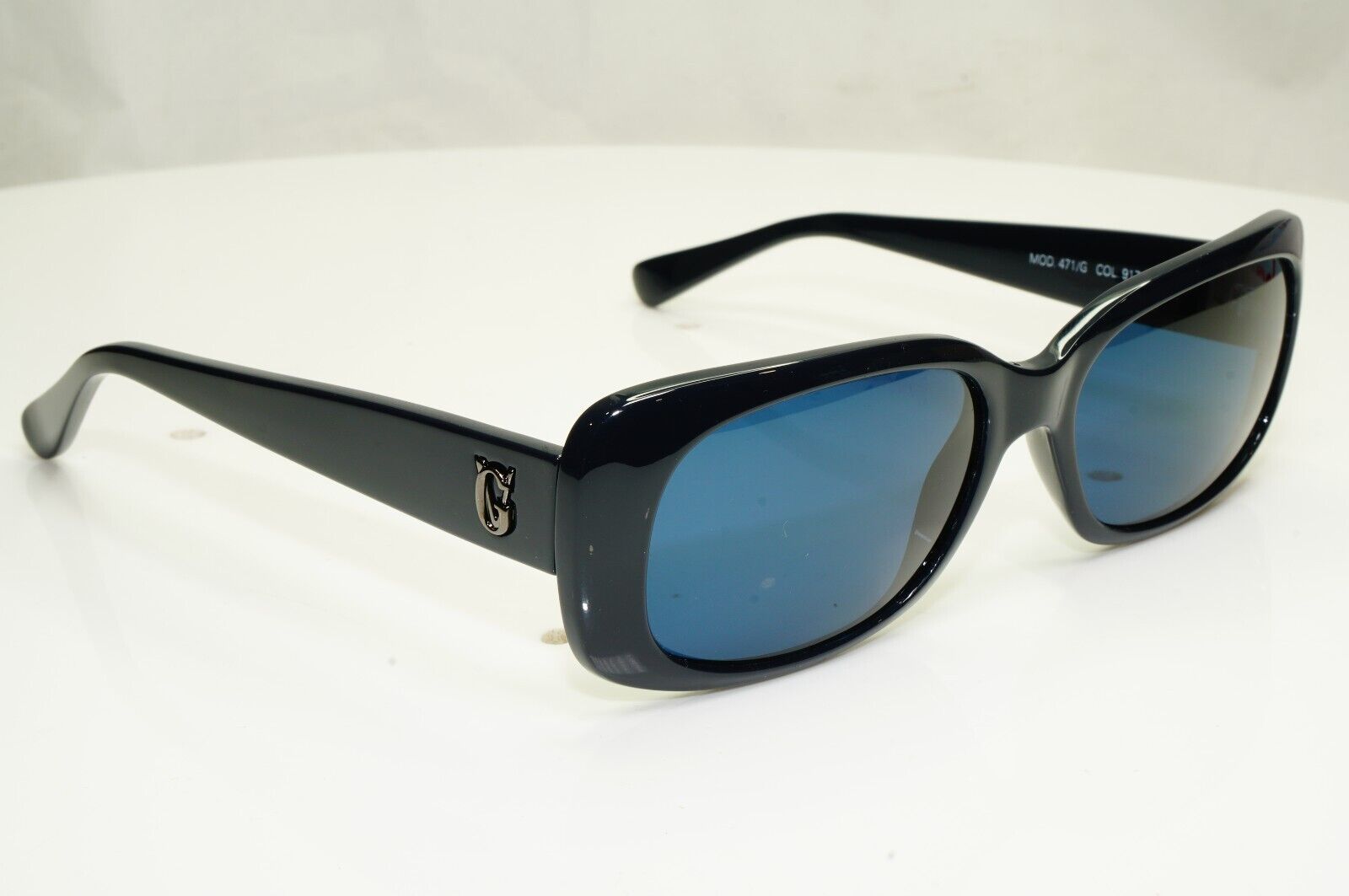 Gianni Versace Sunglasses Vintage 1996 Square Dark Blue MOD 471/G COL 917