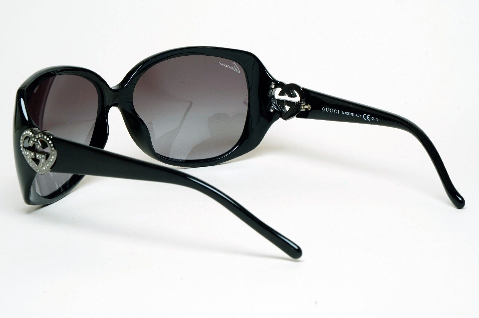 Gucci Sunglasses 2011 Vintage Heart Black Grey Silver GG 3548/S D28PT 290125