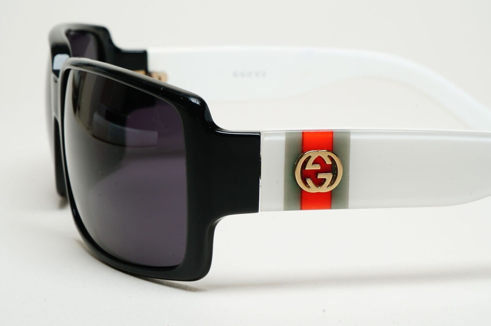 Gucci Sunglasses 2005 Vintage Black Wrap White GG 2563/S PR7 60mm 110225