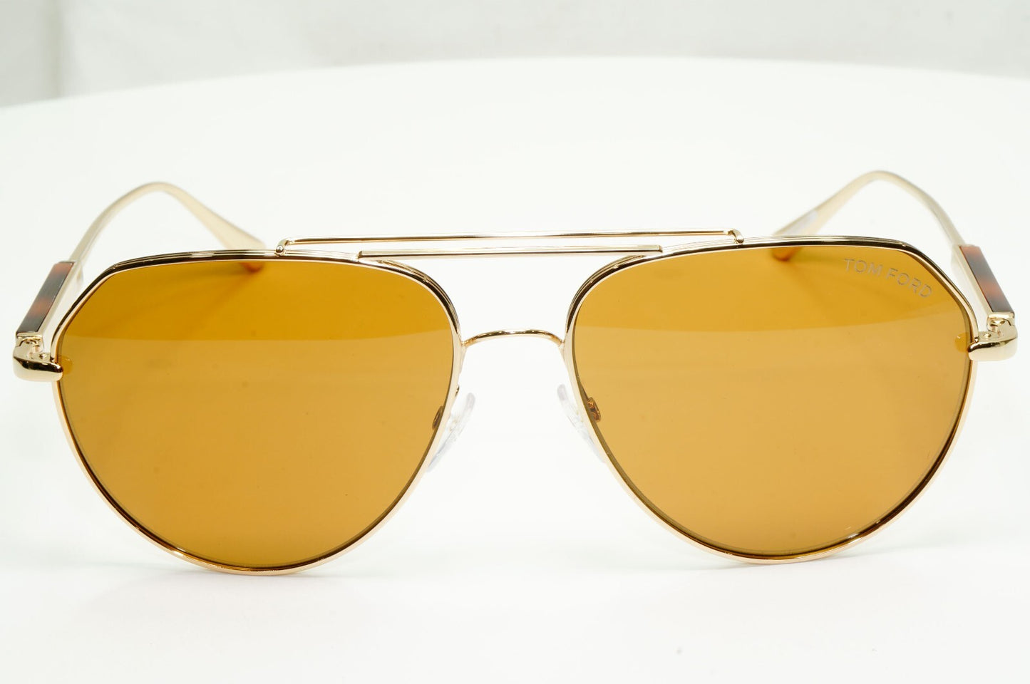 Tom Ford Gold Pilot Sunglasses Metal Mens Brown Andes TF 670 28E FT0670 A