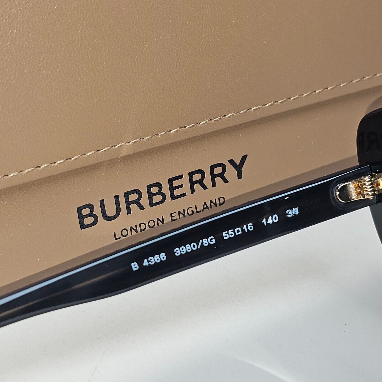 Burberry Sunglasses Tamsin Black Cat Eye Square Gradient BE 4366 3980/8G 55mm