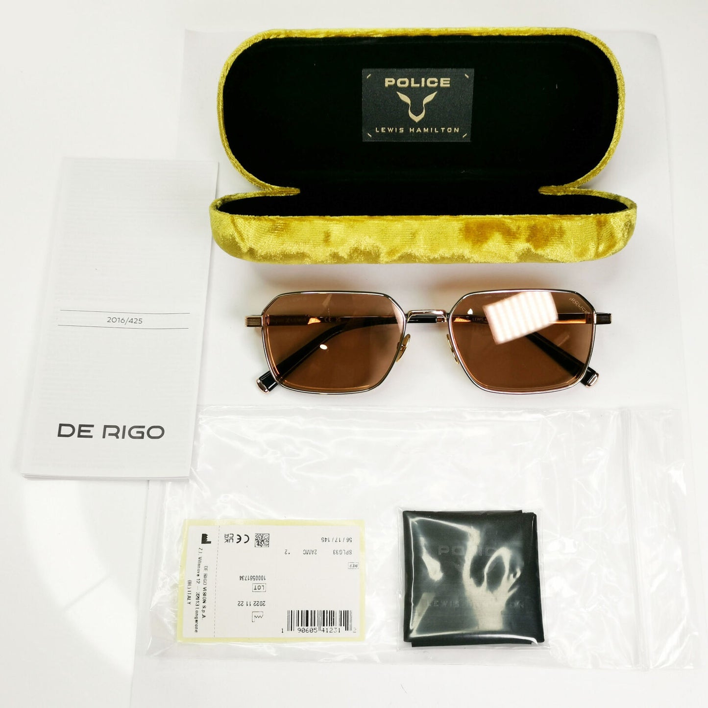 Police Lewis Hamilton F1 Sunglasses Gold Brown LEWIS 45 SPL G33 COL 2AMC 56mm