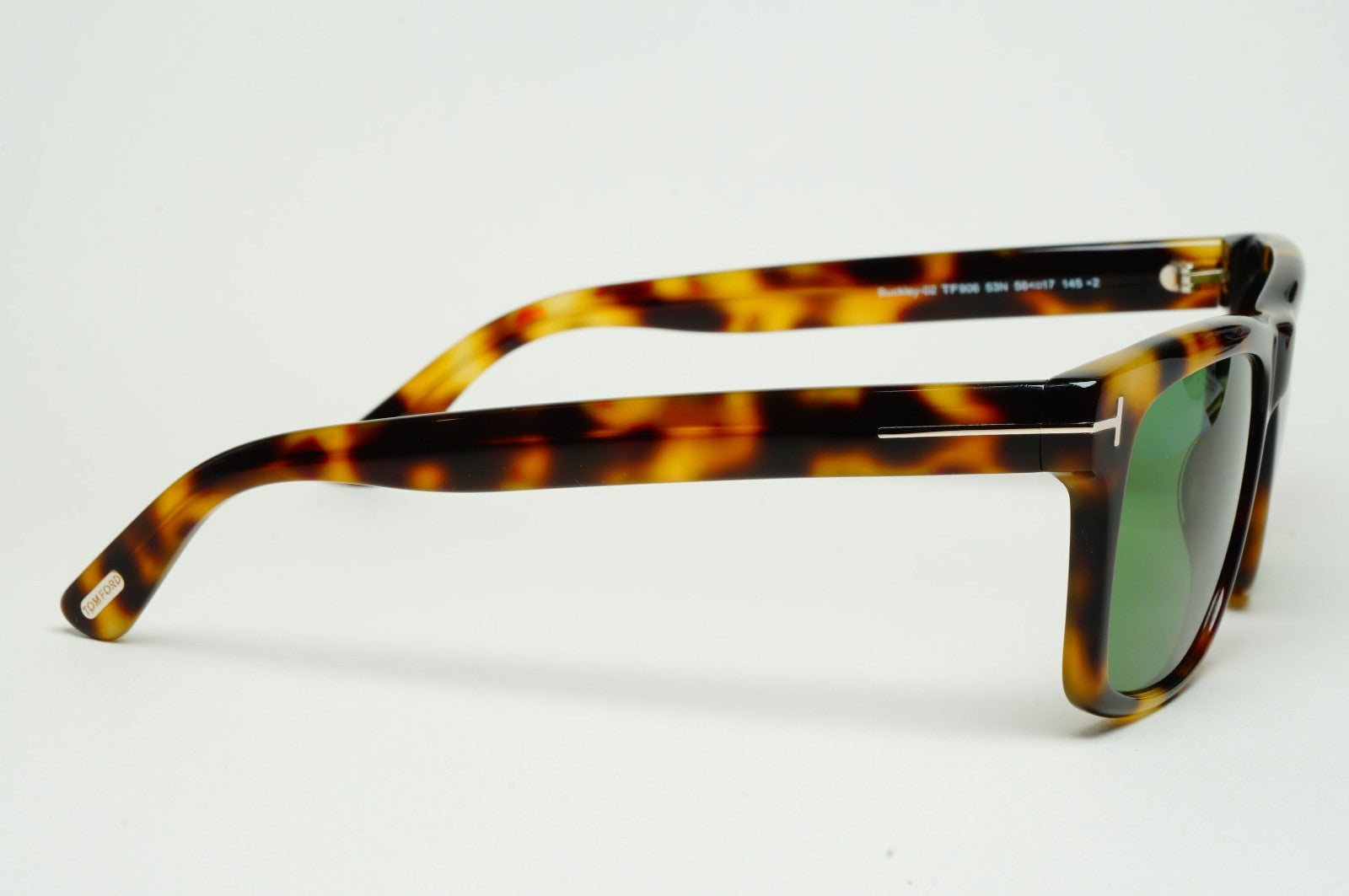 Tom Ford Sunglasses Buckley-02 Brown Tortoise Green Square FT0906 TF 906 53N