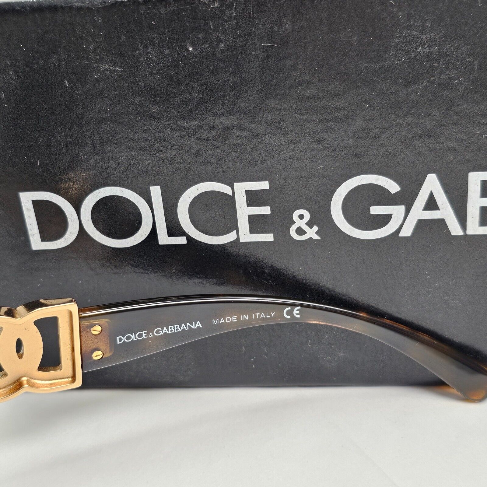 Dolce & Gabbana Sunglasses Vintage Gold Brown Square Metal DG 2031 065/73 270324