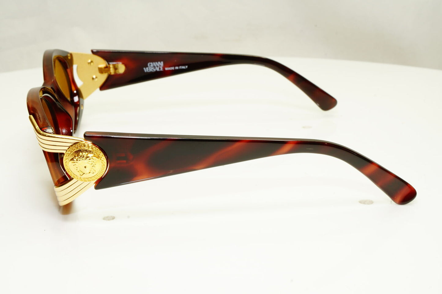 Gianni Versace 1996 Mens Vintage Brown Gold Medusa Sunglasses MOD 423 COL 900