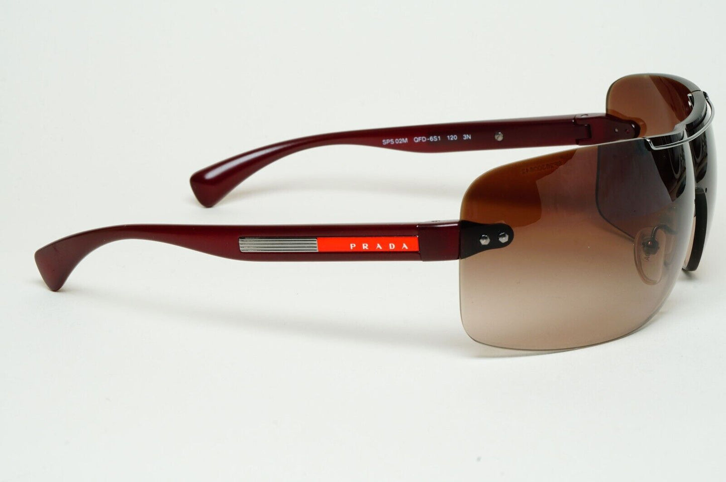 Prada Sunglasses 2007 Vintage Rare Brown Shield PS02MS SPS 02M QFD-6S1 060125