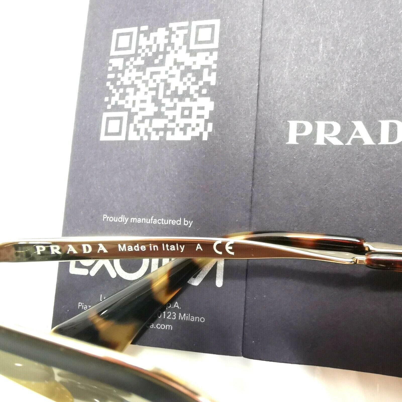 Authentic PRADA Womens Gold Silver Sunglasses Cinema Floral SPR 68T ZVN-121