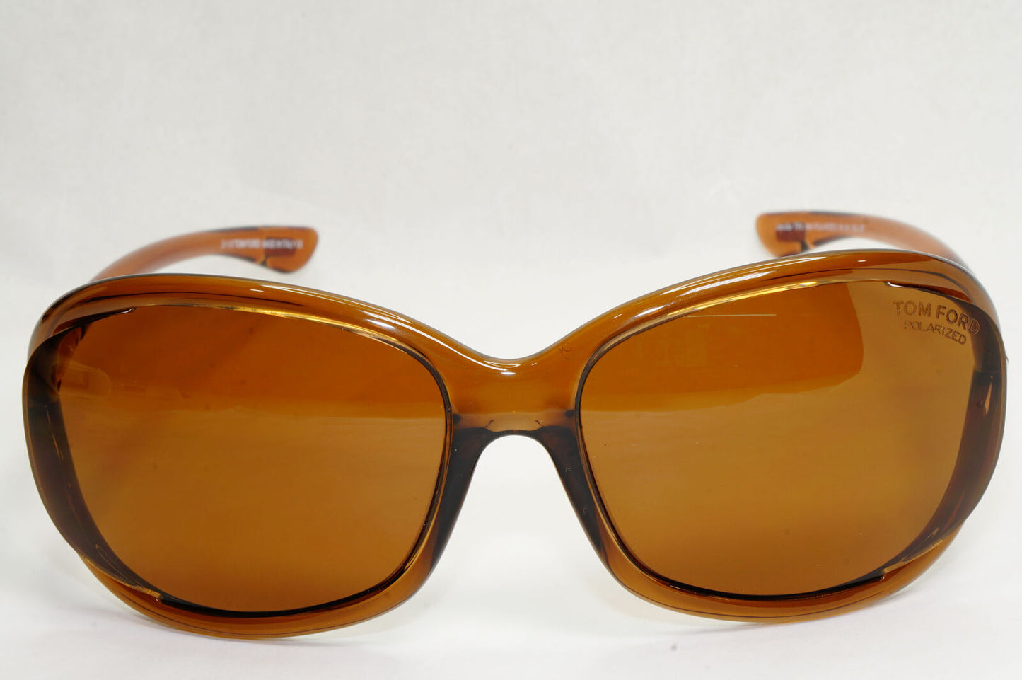 Tom Ford Sunglasses Jennifer Polarized Brown Gold Wrap FT0008 TF 8 48H [Z]