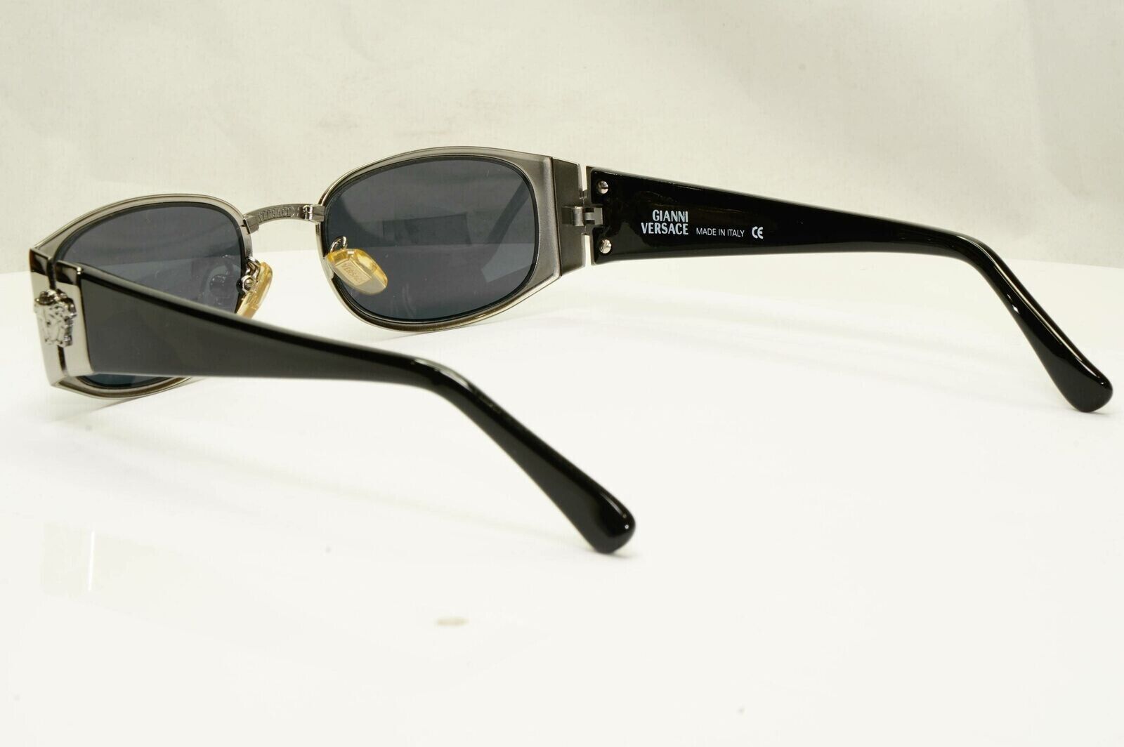 Gianni Versace 1996 Vintage Silver Black Medusa Metal Sunglasses MOD X31 COL 029
