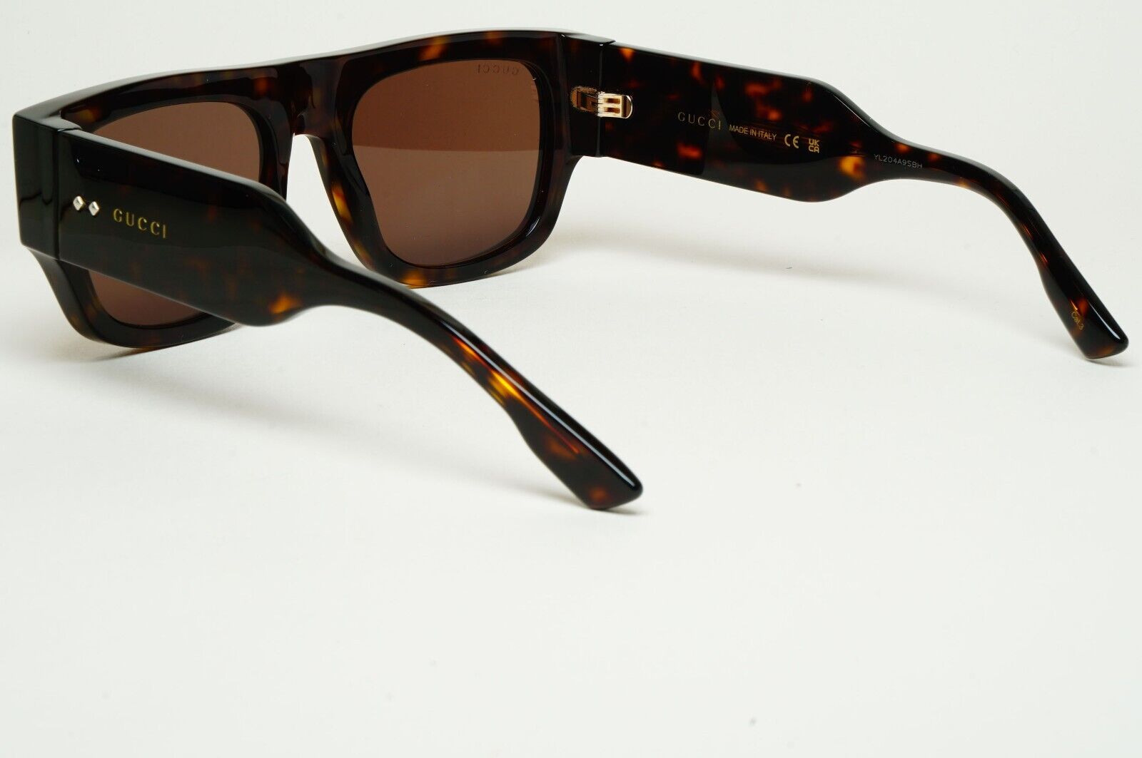Gucci Sunglasses 2023 Brown Tortosise Square Heavy Thick GG1262S 002 290125