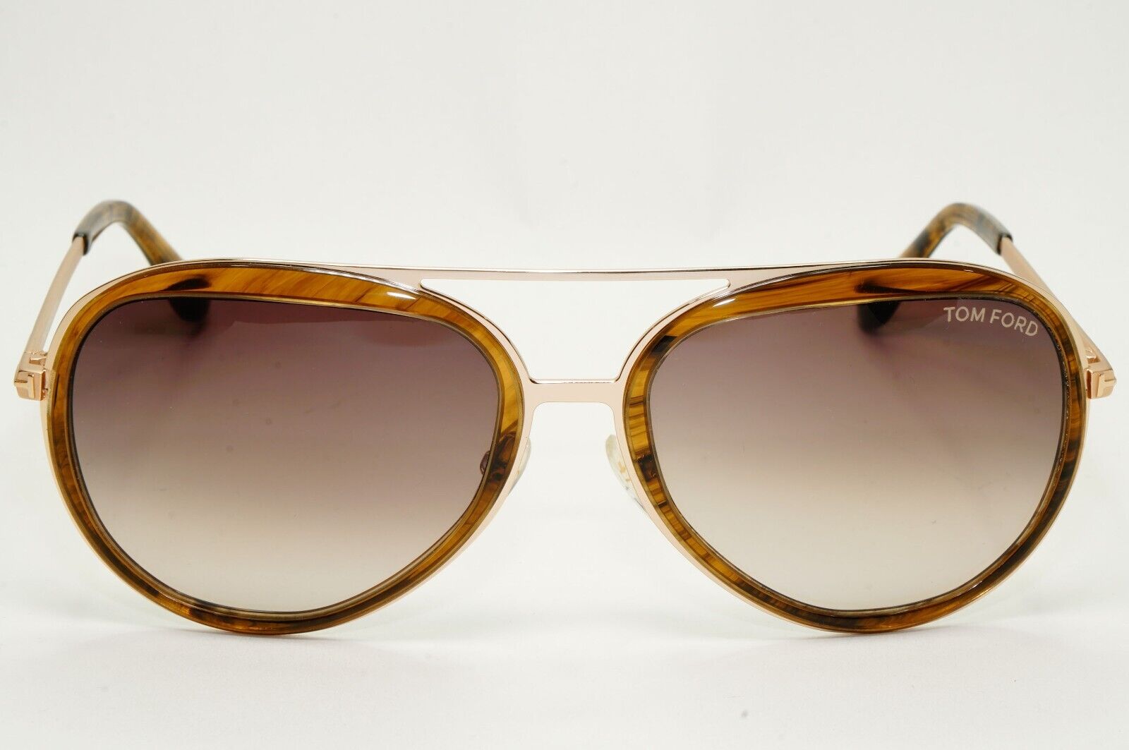 Tom Ford Sunglasses Andy Gold Brown Gradient Pilot FT0468 TF 468 41K 58mm