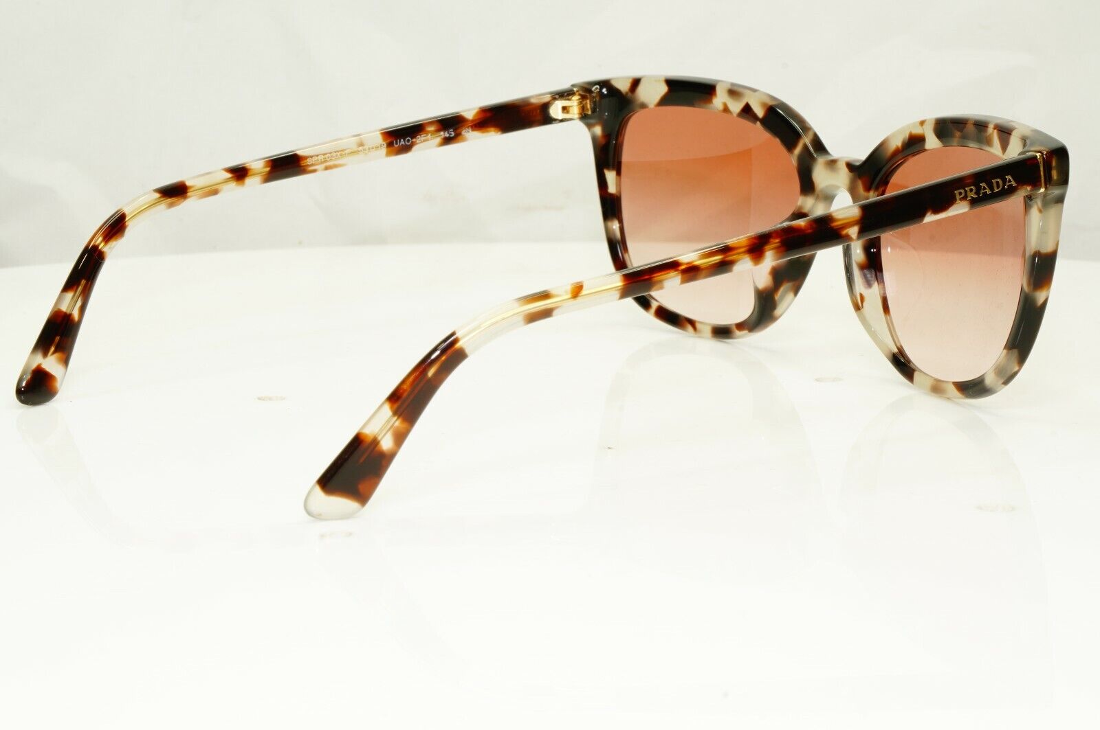 Prada Brown Tortoise Shell Womens Sunglasses Ultravox SPR 03X SF UA0-2F1 Turtle