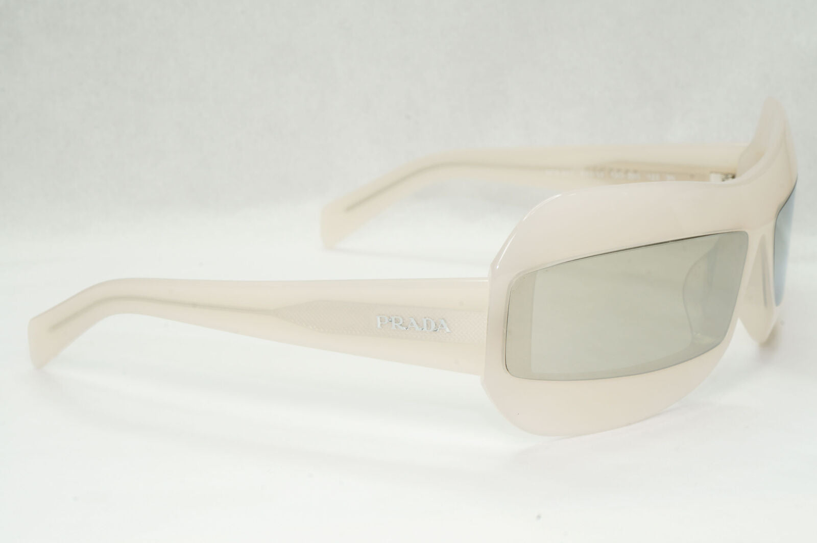 Prada Sunglasses Opal Nude White Silver Mirror Wrap PR30YS SPR 30Y 13D-2B0