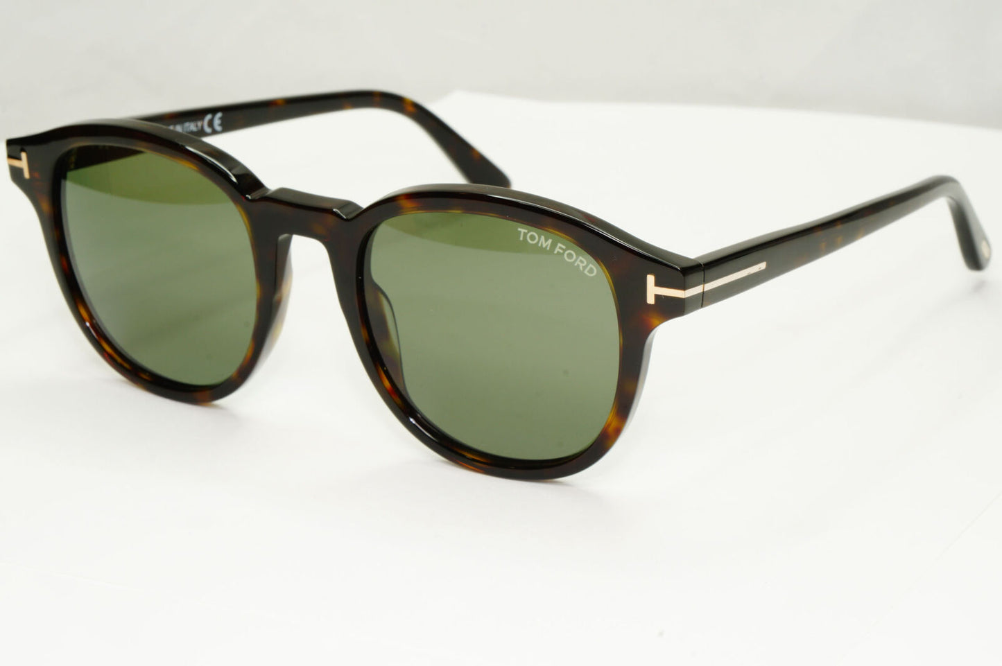Tom Ford Tortoiseshell Green Sunglasses Brown Square Jameson TF 752 52N FT0752