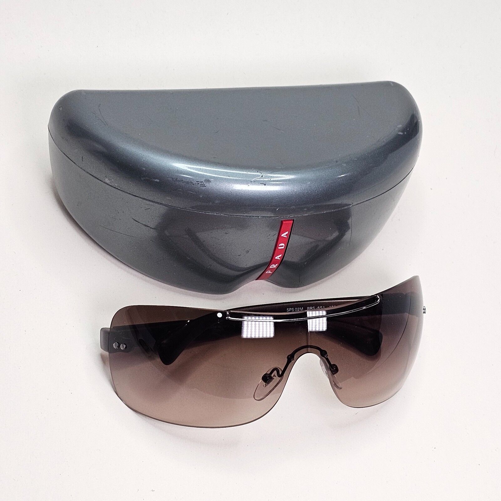 Prada Sunglasses 2007 Vintage Rare Brown Shield PS02MS SPS 02M BRS-6S1 050824