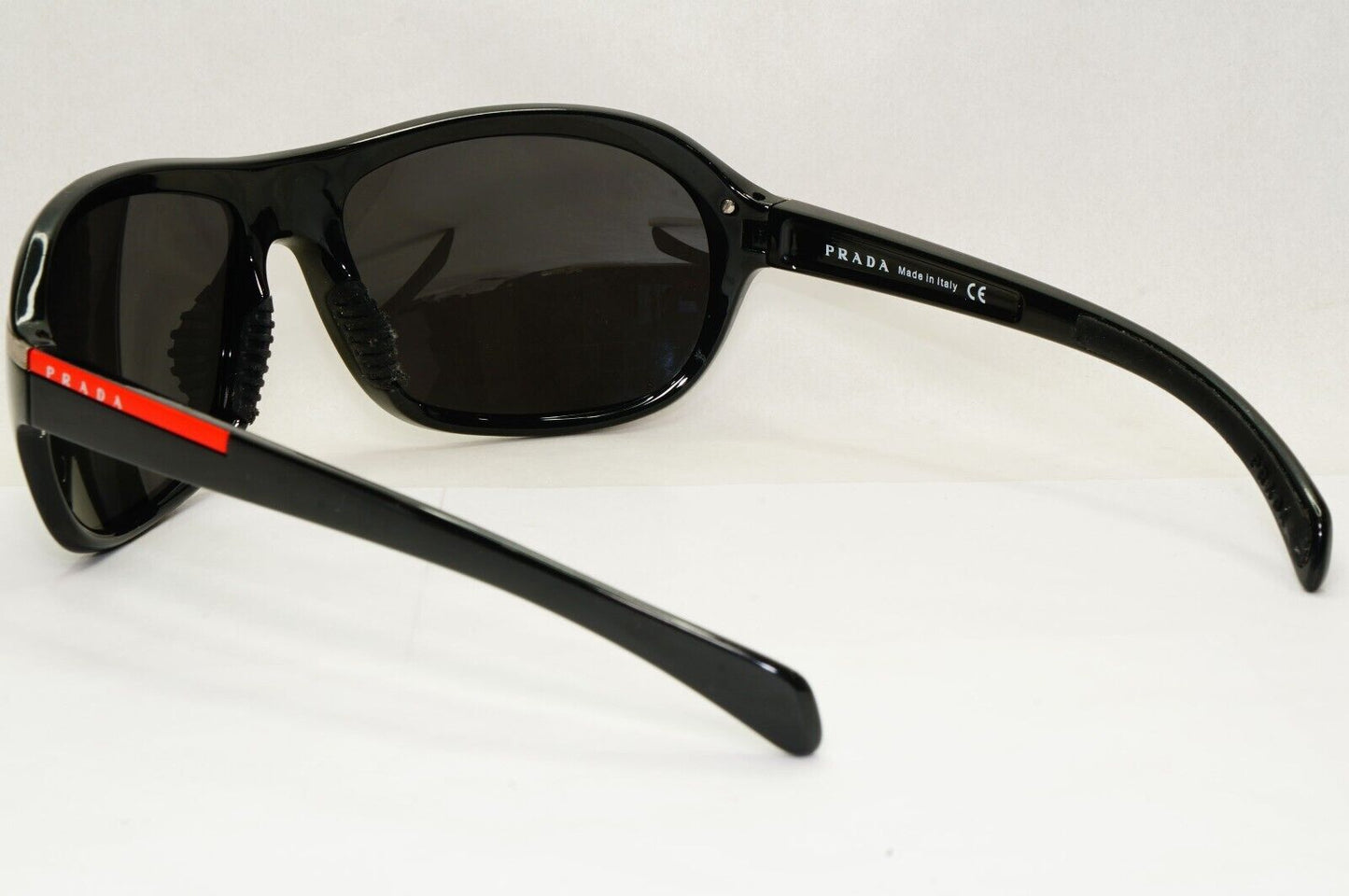 Prada Sunglasses 2007 Vintage Black Wrap Rossa PS04IS SPS 04I 1AB-3M1 111223