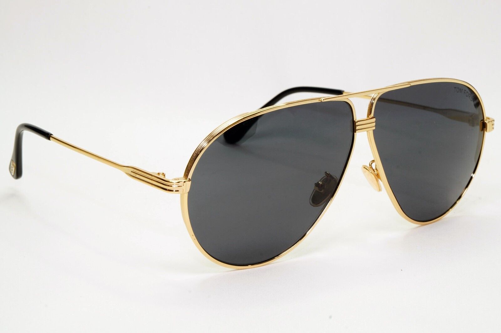 Tom Ford Sunglasses Jet Gold Black Pilot Metal Large FT0734-H TF 734-H 30A 64mm