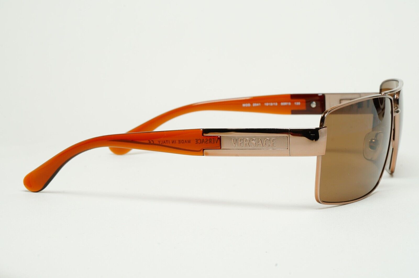 Versace Sunglasses 2005 Vintage Brown Square Navigator MOD 2041 1013/13 050225