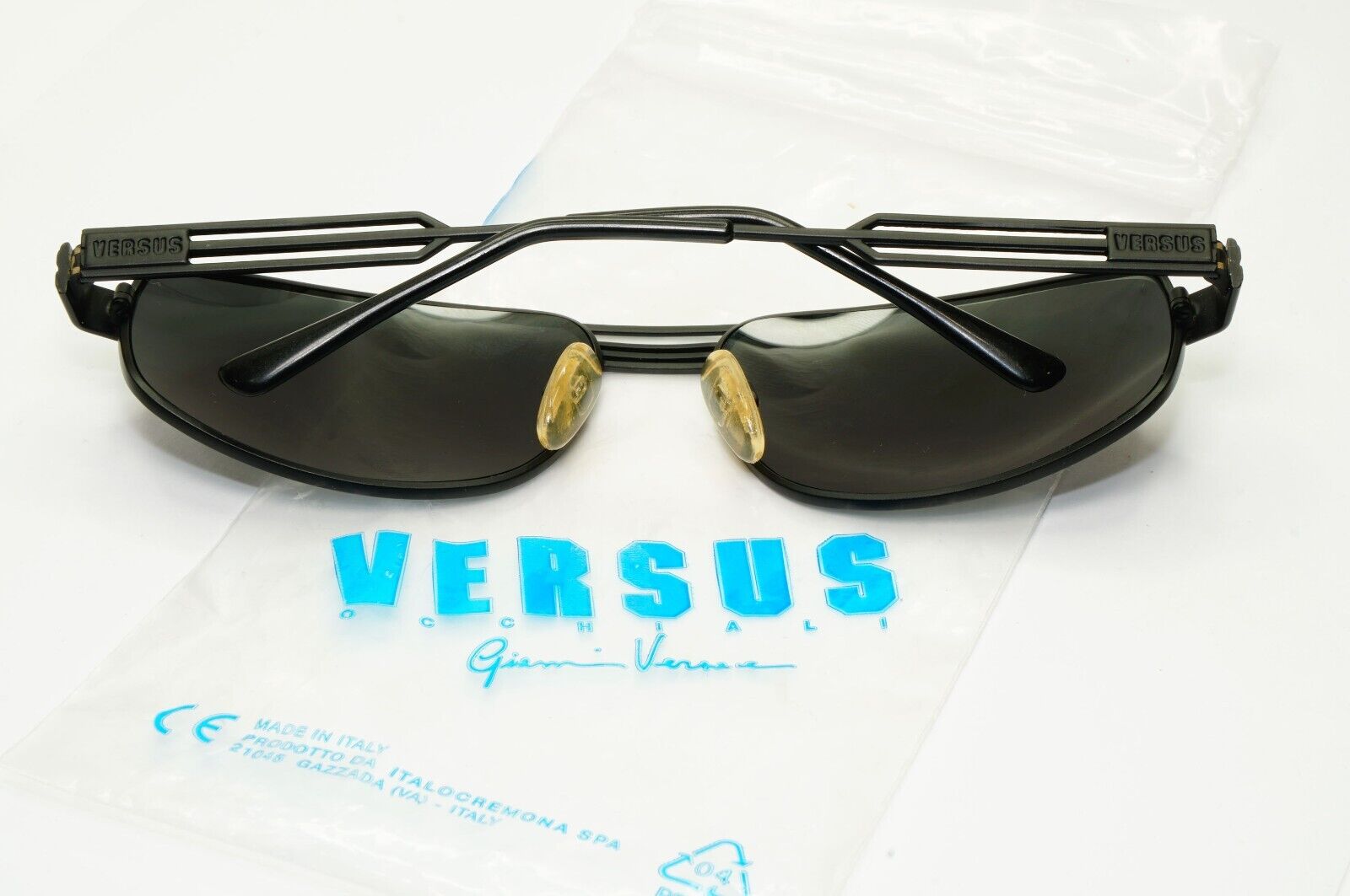 Versus Sunglasses 1996 by Gianni Versace Vintage Matte Black MOD F35 COL 028