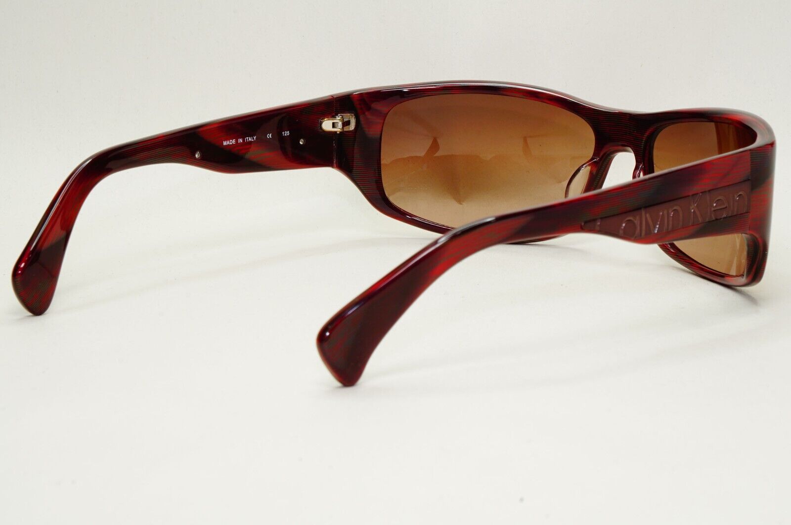 Calvin Klein Sunglasses 2005 Vintage Bordo Brown Red Wrap 830S 039 121124