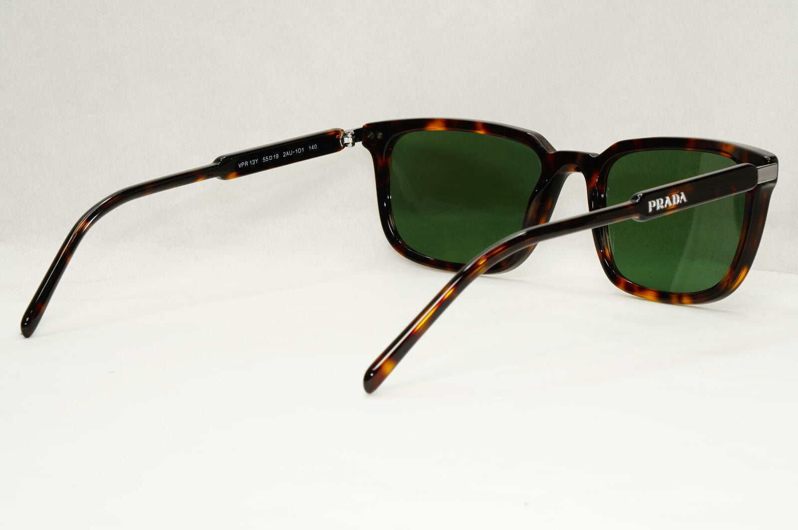 Prada Sunglasses Brown Green Square Tortoiseshell VPR 13Y PR13YV 2AU-1O1 55mm