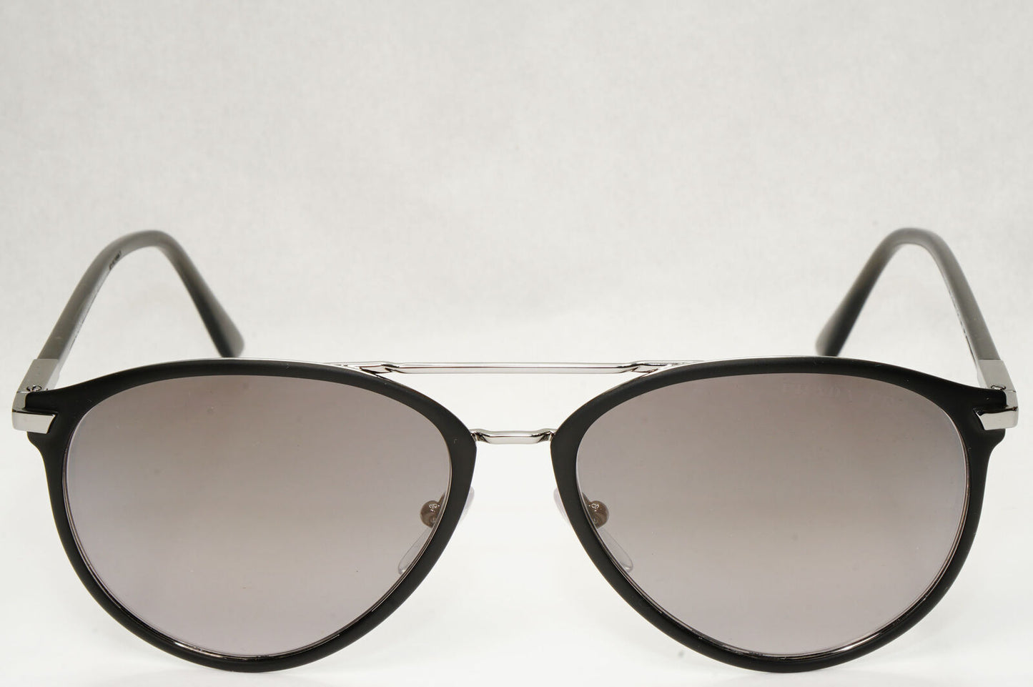Prada Sunglasses Polarized Black Gunmetal Grey Glass Lens PR51WS SPR 51W 02G-09G
