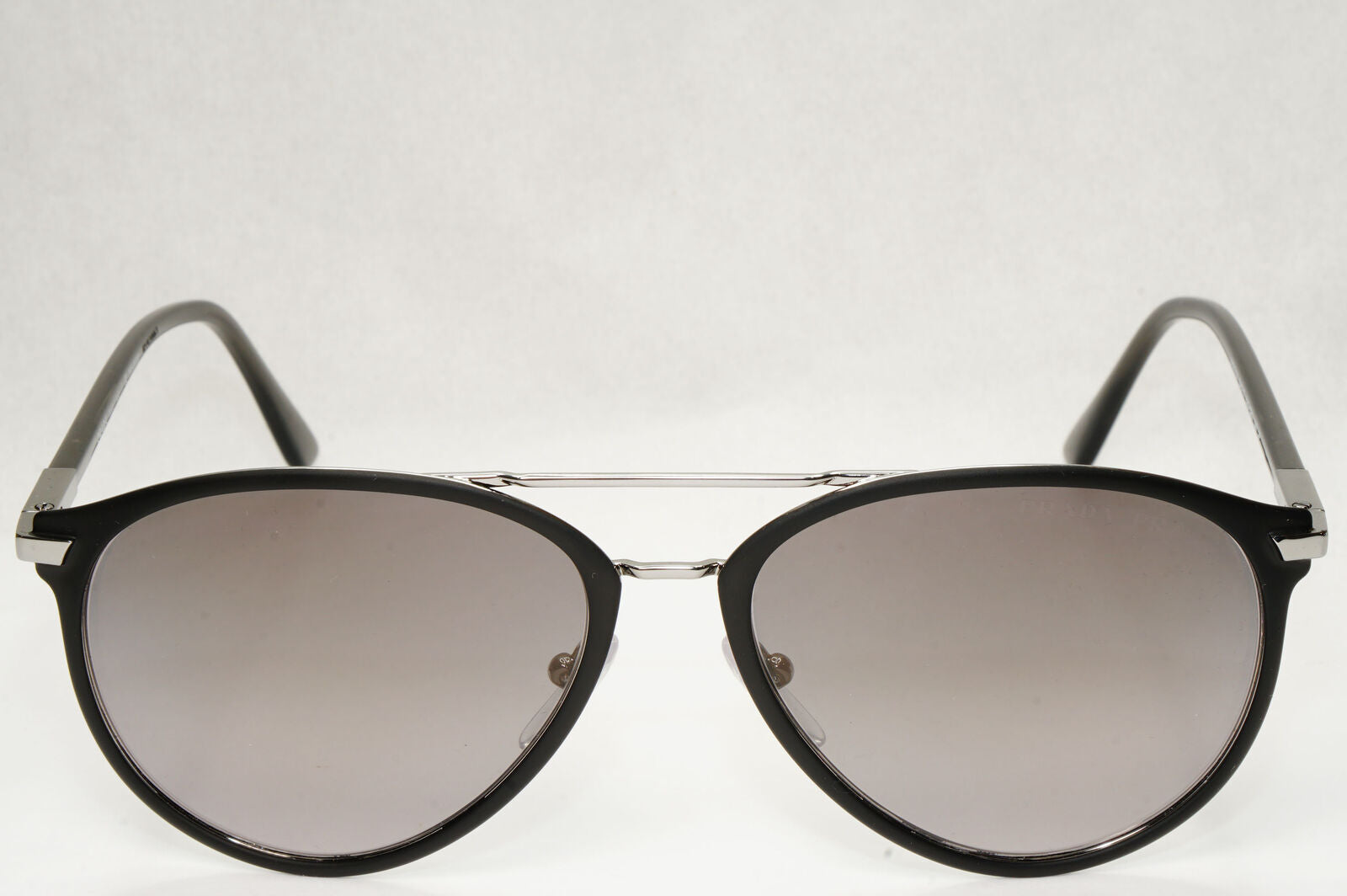 Prada Sunglasses Polarized Black Gunmetal Grey Glass Lens PR51WS SPR 51W 02G-09G