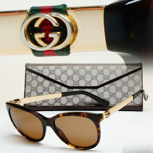 Gucci Sunglasses 2012 Vintage Ribbon Gold Brown GG 3784/S ANTHA 120125