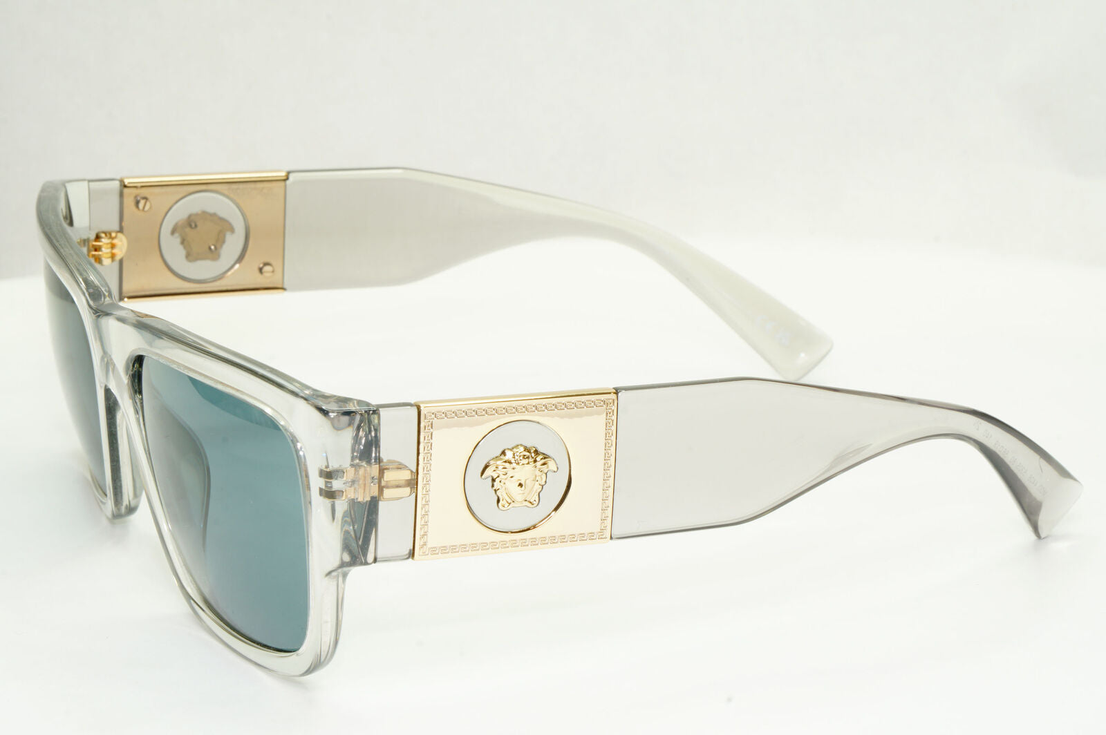 Versace Sunglasses Gold Medusa Crystal Grey Transparent Blue MOD VE 4406 5305/80
