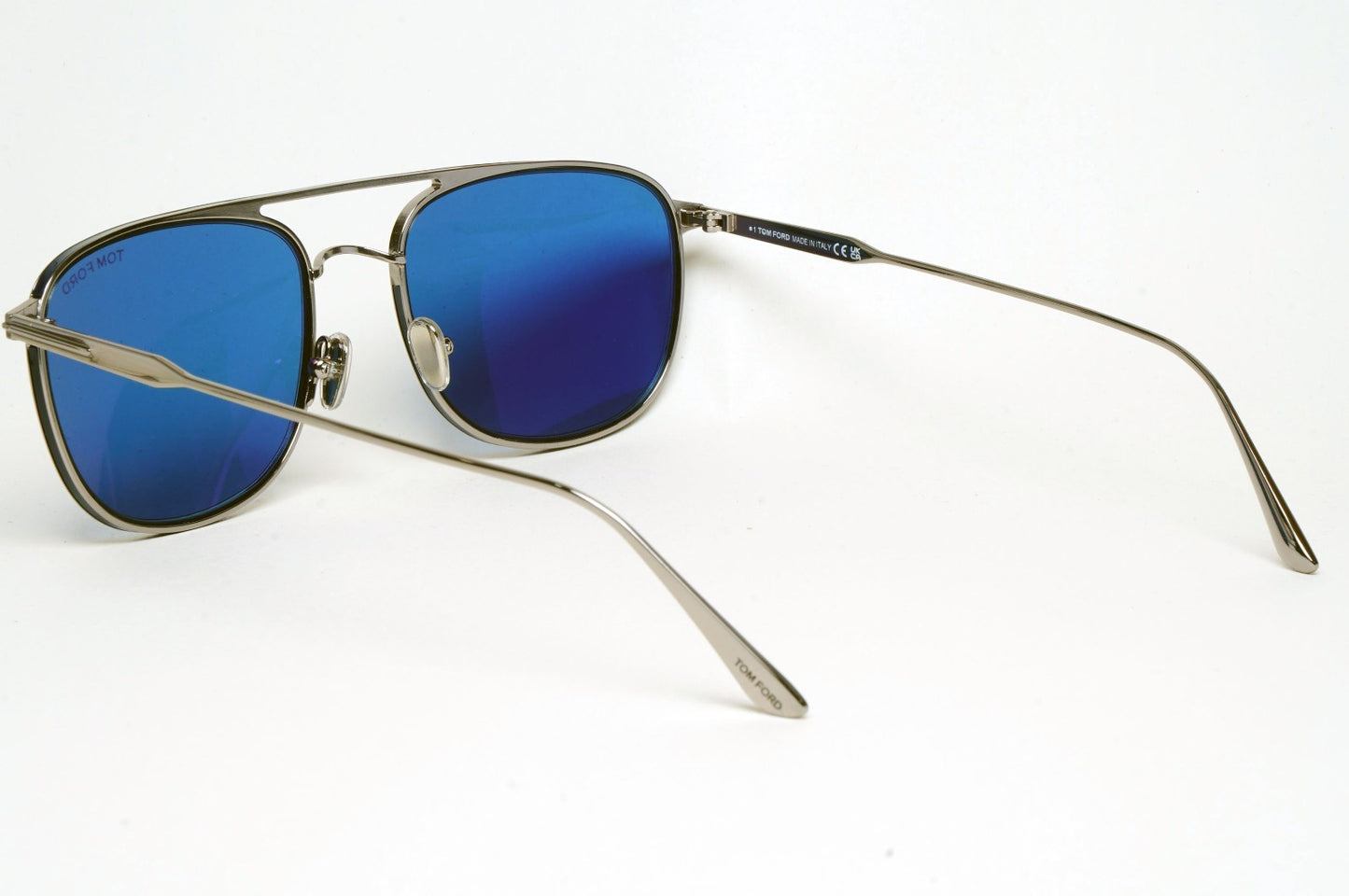 Tom Ford Sunglasses Jake Pilot Metal Blue Ruthenium Silver FT0827 TF 827 14V