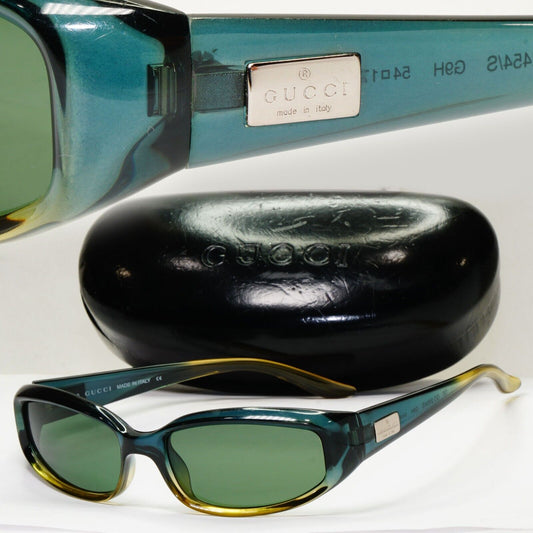 Gucci Sunglasses 1999 Vintage Green Transparent Rectangle GG 2454/S G9H 111223