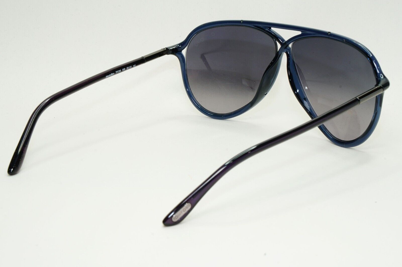 Tom Ford Sunglasses Maximillion Dark Blue Pilot Grey FT0206 TF 206 50B 59mm