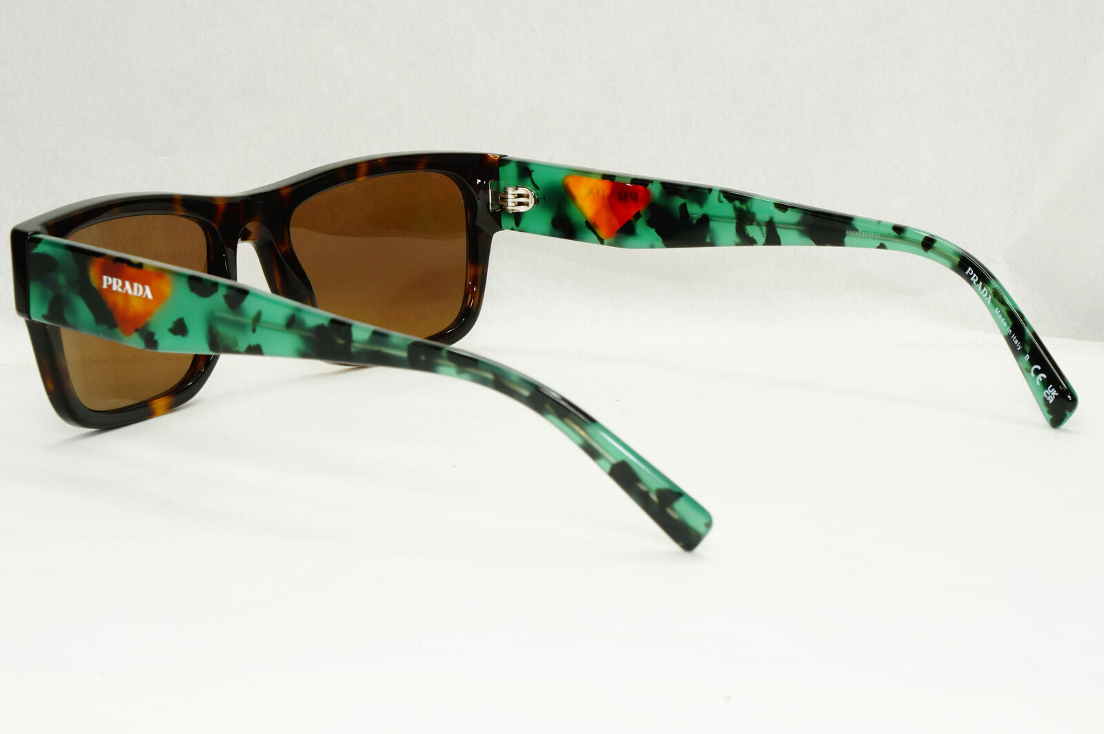 Prada Sunglasses Brown Lens Green Havana Tortoise PR15YV VPR 15Y 23B-1O1 52mm