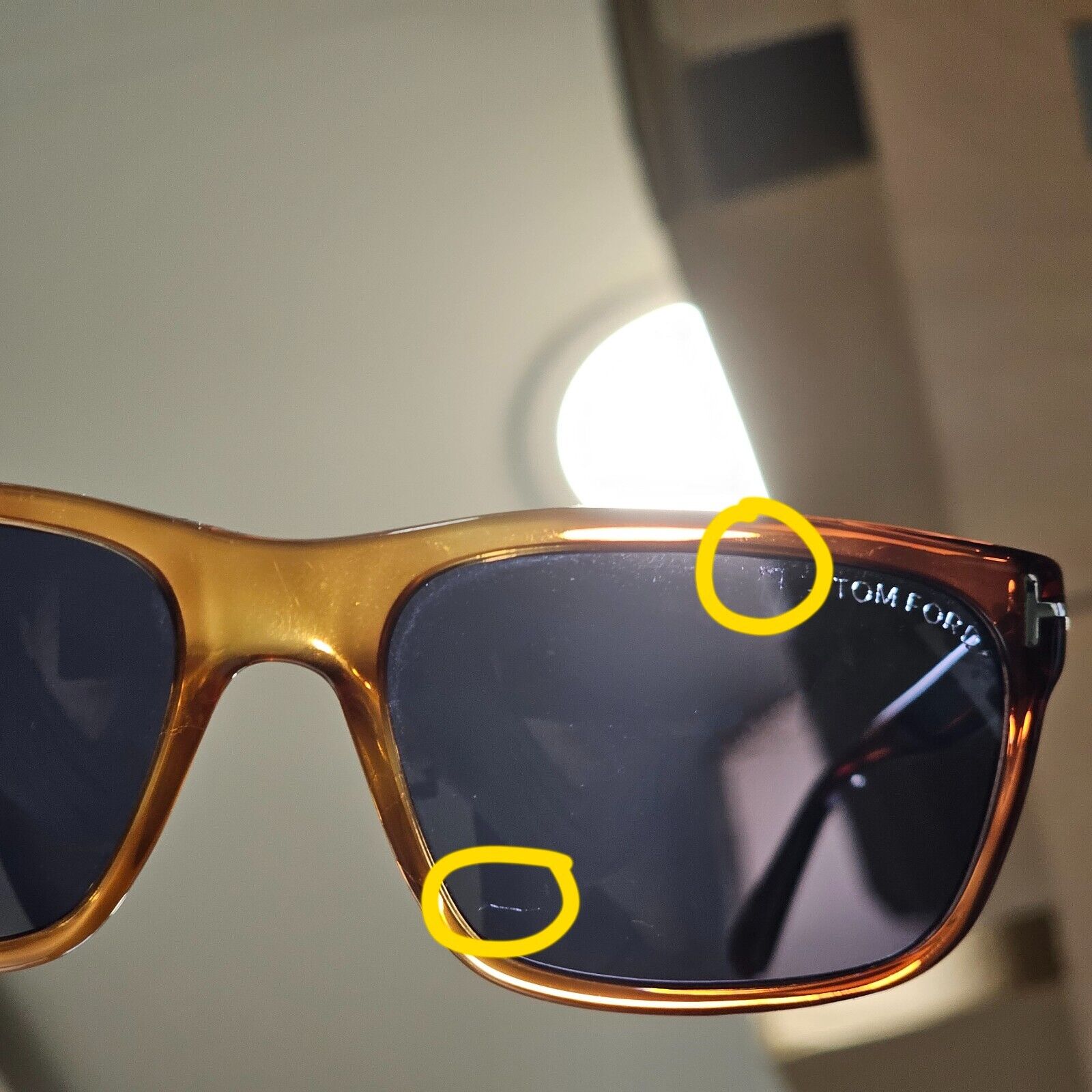 Tom Ford Sunglasses Hugh Brown Havana Square Gold FT0337 TF 337 52B 55mm