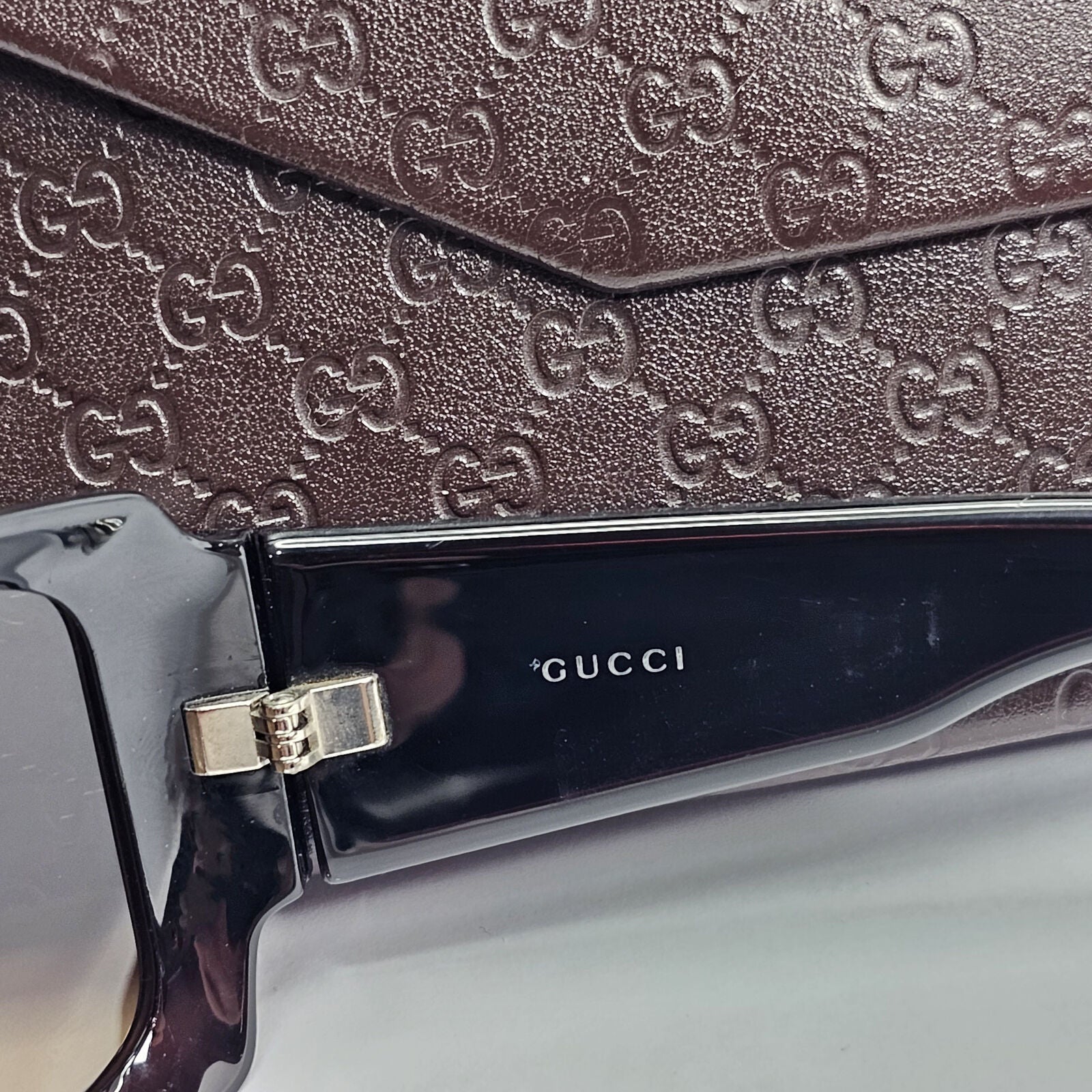 Gucci Sunglasses 2003 Vintage Monogram Brown Wrap Square GG 1559/S LJCX7 190224