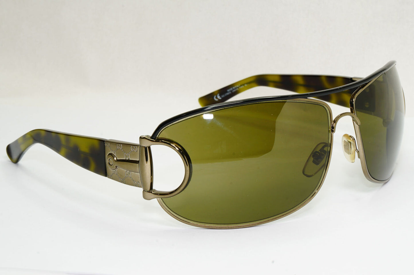 Gucci Sunglasses 2008 Horsebit Green Tortoise Wrap GG 2760/S LHVYS 180224