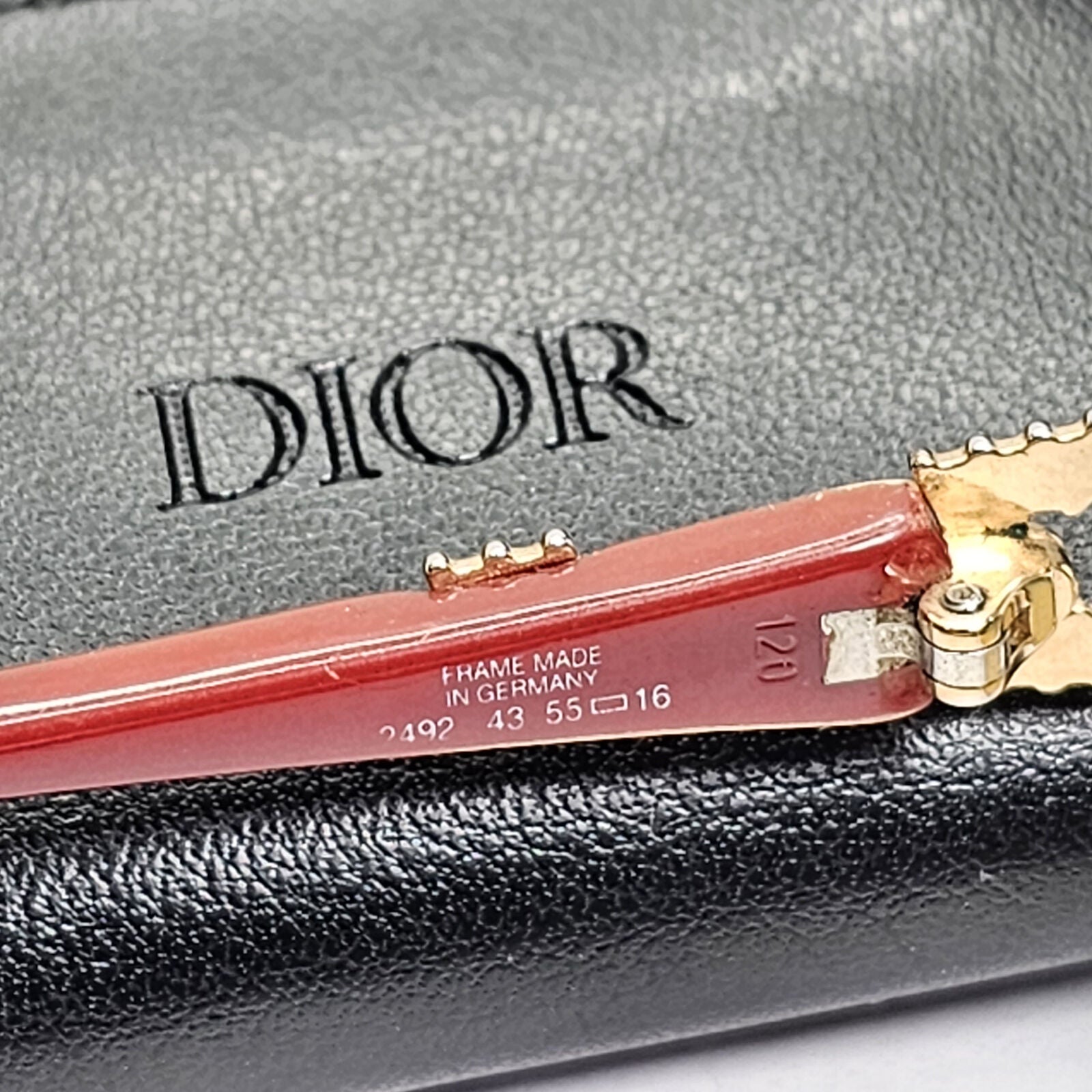 Dior Sunglasses Vintage 1990s Red Gold Green Brown Germany 2492 43 55mm 200124