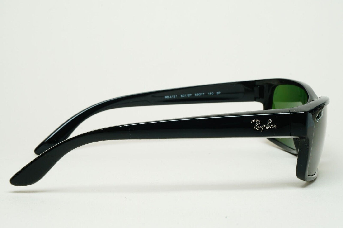 Ray-Ban Sunglasses Polarised Black Rectangle Green Square RB 4151 601/2P 59mm