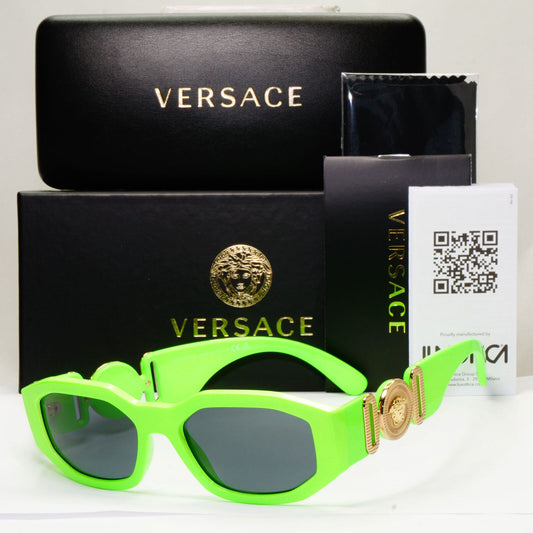 Versace Sunglasses Green Fluorescent Lime Gold Medusa MOD 4361 5319/87