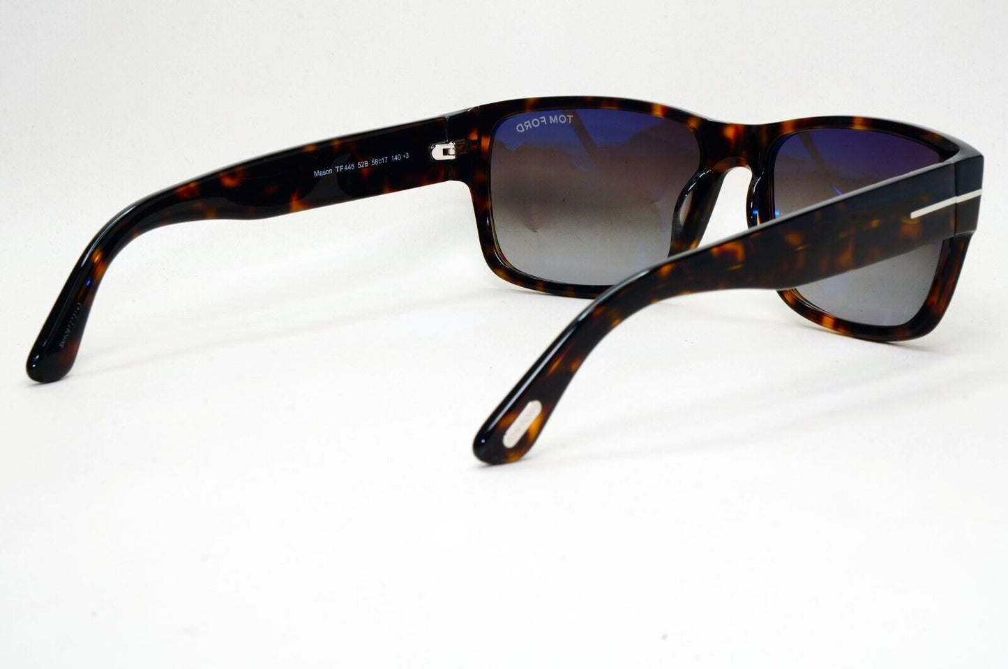 Tom Ford Sunglasses Mason Brown Tortoiseshell Grey Square FT0445 TF 445 52B 58mm