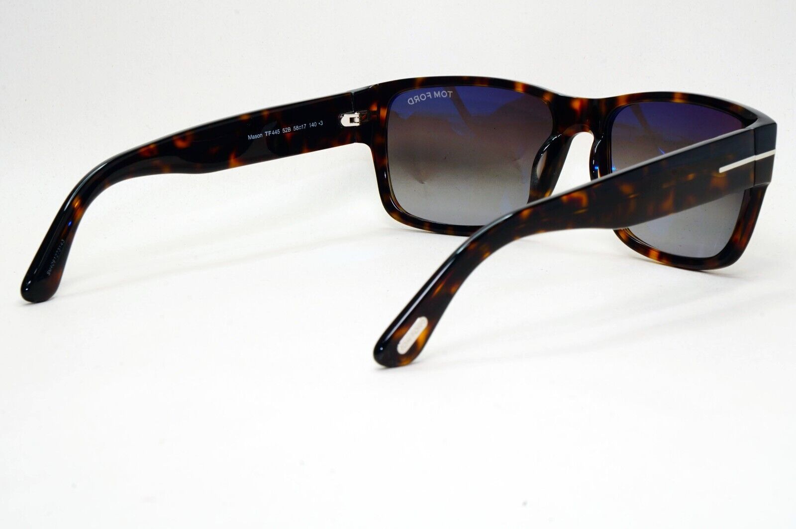 Tom Ford Sunglasses Mason Brown Tortoiseshell Grey Square FT0445 TF 445 52B 58mm
