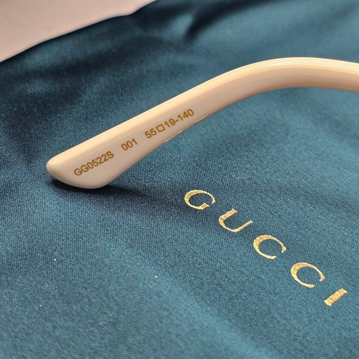 Gucci Sunglasses 2019 Square Cat Eye Gold Black Grey GG 0522S 001 55mm 081124