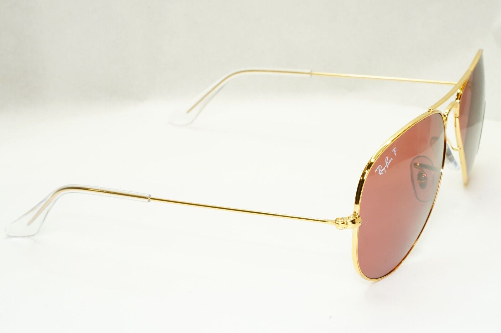 Ray-Ban Sunglasses Aviator Polarised Gold Dull Rose Purple RB 3025 9196/AF 50mm