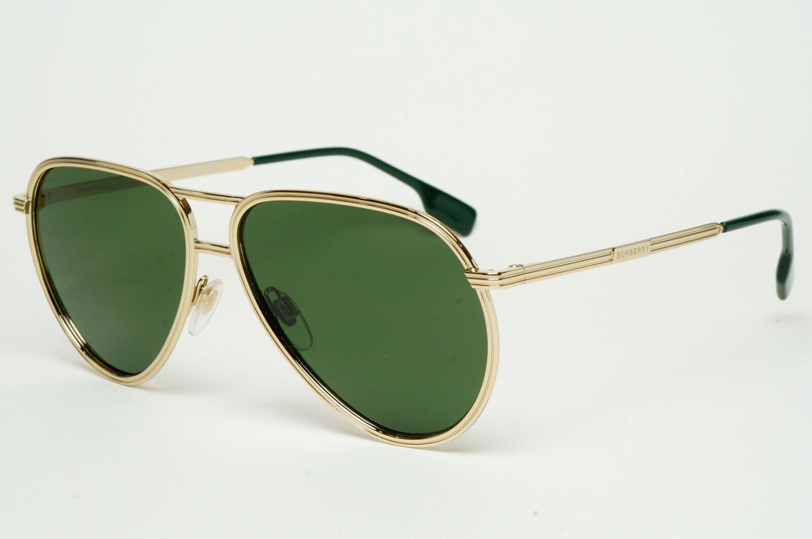 Burberry Sunglasses Scott Light Gold Green Metal Pilot BE 3135 1109/71 59mm
