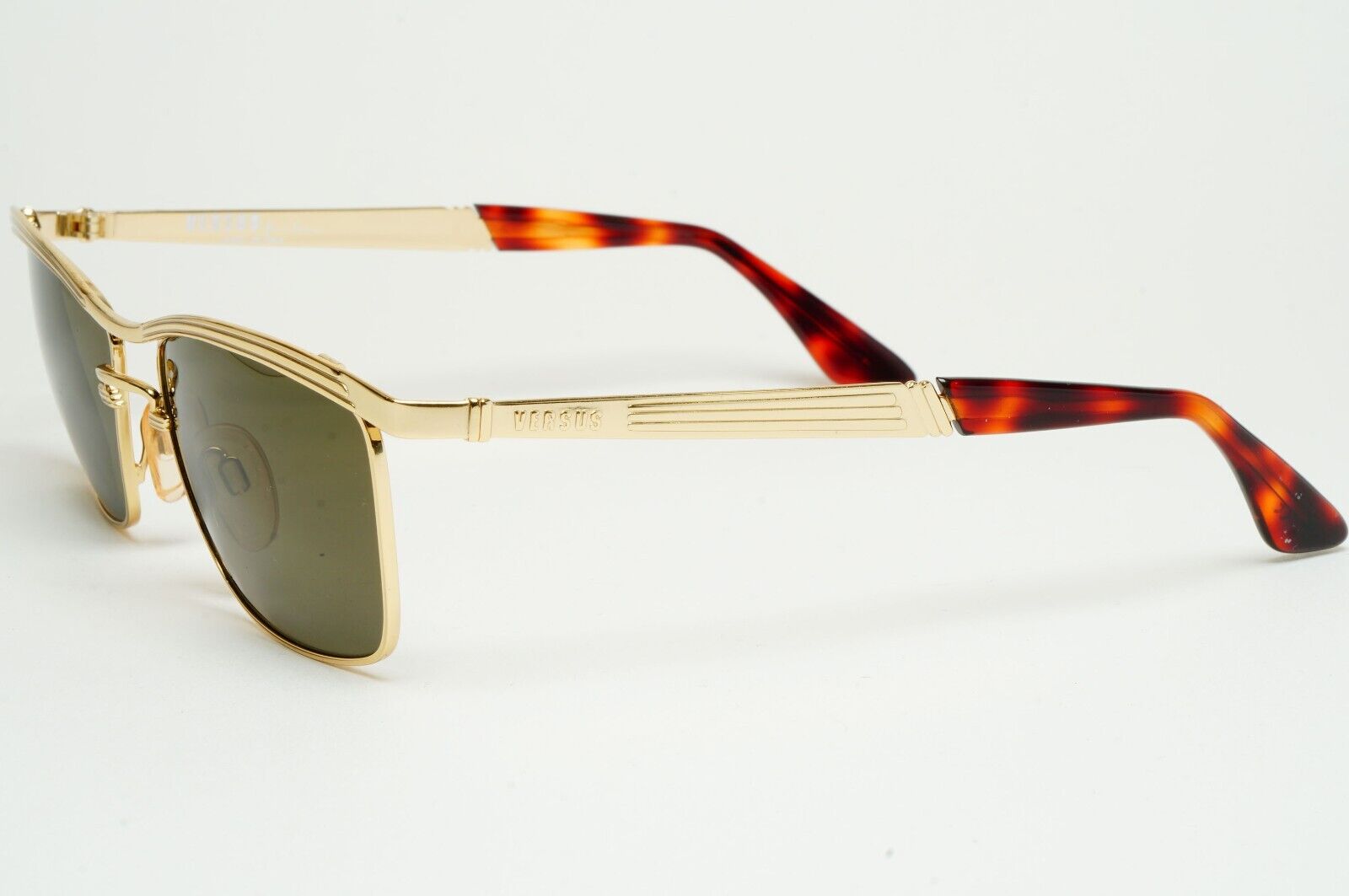 Versus Sunglasses 1996 by Gianni Versace Vintage Gold Brown MOD F02 COL 030