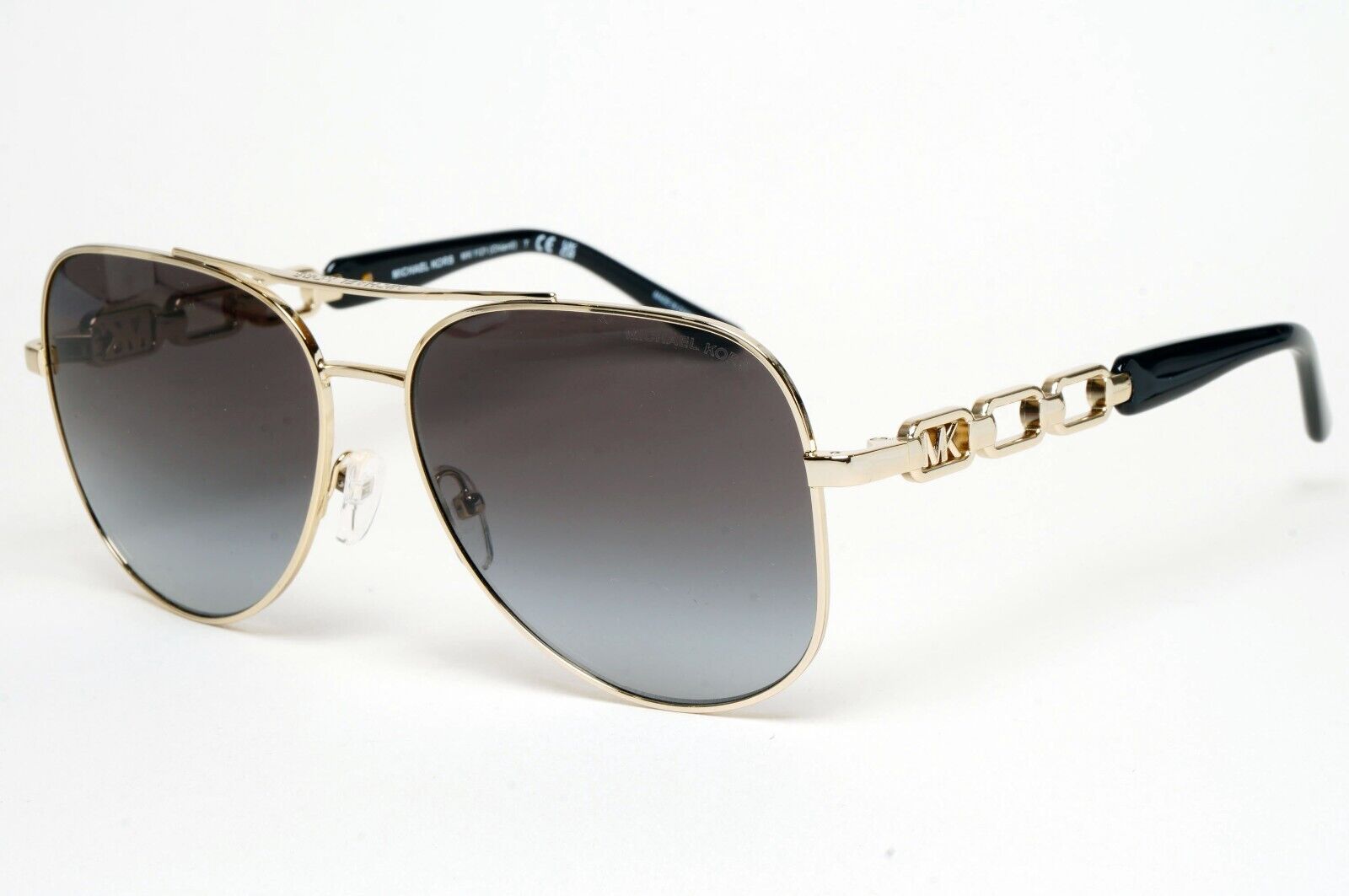 Michael Kors Sunglasses Gold Pilot Grey Gradient Metal MK 1121 Chianti 1014/8G
